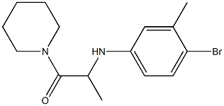 2-[(4-bromo-3-methylphenyl)amino]-1-(piperidin-1-yl)propan-1-one Struktur