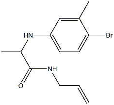 2-[(4-bromo-3-methylphenyl)amino]-N-(prop-2-en-1-yl)propanamide Struktur