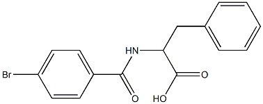 2-[(4-bromobenzoyl)amino]-3-phenylpropanoic acid Struktur