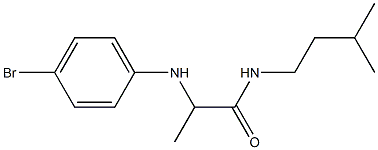 2-[(4-bromophenyl)amino]-N-(3-methylbutyl)propanamide Struktur