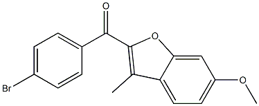 2-[(4-bromophenyl)carbonyl]-6-methoxy-3-methyl-1-benzofuran Struktur