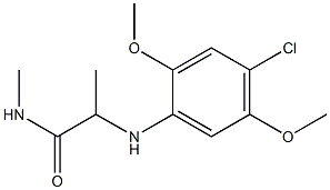 2-[(4-chloro-2,5-dimethoxyphenyl)amino]-N-methylpropanamide Struktur