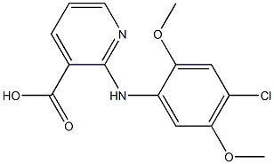 2-[(4-chloro-2,5-dimethoxyphenyl)amino]pyridine-3-carboxylic acid Struktur