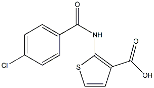 2-[(4-chlorobenzoyl)amino]thiophene-3-carboxylic acid Struktur