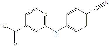 2-[(4-cyanophenyl)amino]pyridine-4-carboxylic acid Struktur