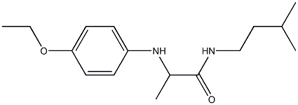 2-[(4-ethoxyphenyl)amino]-N-(3-methylbutyl)propanamide Struktur