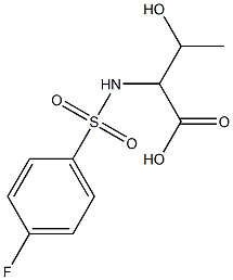 2-[(4-fluorobenzene)sulfonamido]-3-hydroxybutanoic acid Struktur