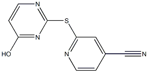 2-[(4-hydroxypyrimidin-2-yl)sulfanyl]pyridine-4-carbonitrile Struktur