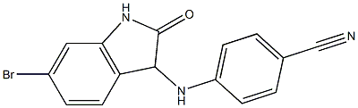 4-[(6-bromo-2-oxo-2,3-dihydro-1H-indol-3-yl)amino]benzonitrile Struktur