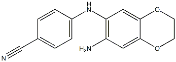 4-[(7-amino-2,3-dihydro-1,4-benzodioxin-6-yl)amino]benzonitrile Struktur