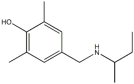 4-[(butan-2-ylamino)methyl]-2,6-dimethylphenol Struktur