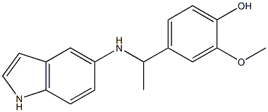 4-[1-(1H-indol-5-ylamino)ethyl]-2-methoxyphenol Struktur