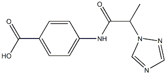 4-[2-(1H-1,2,4-triazol-1-yl)propanamido]benzoic acid Struktur