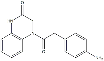 4-[2-(4-aminophenyl)acetyl]-1,2,3,4-tetrahydroquinoxalin-2-one Struktur