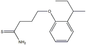 4-[2-(butan-2-yl)phenoxy]butanethioamide Struktur