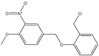 4-[2-(chloromethyl)phenoxymethyl]-1-methoxy-2-nitrobenzene Struktur