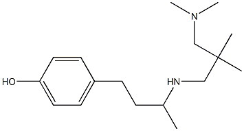 4-[3-({2-[(dimethylamino)methyl]-2-methylpropyl}amino)butyl]phenol Struktur