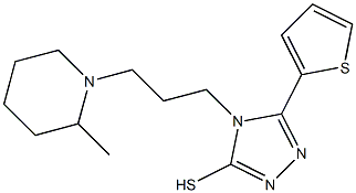 4-[3-(2-methylpiperidin-1-yl)propyl]-5-(thiophen-2-yl)-4H-1,2,4-triazole-3-thiol Struktur