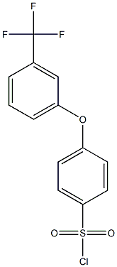 4-[3-(trifluoromethyl)phenoxy]benzene-1-sulfonyl chloride Struktur