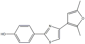 4-[4-(2,5-dimethylfuran-3-yl)-1,3-thiazol-2-yl]phenol Struktur