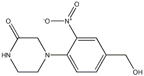 4-[4-(hydroxymethyl)-2-nitrophenyl]piperazin-2-one Struktur