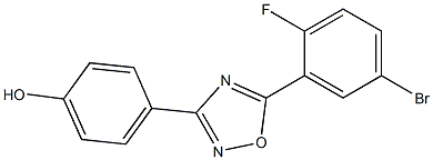 4-[5-(5-bromo-2-fluorophenyl)-1,2,4-oxadiazol-3-yl]phenol Struktur