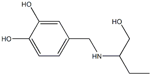 4-{[(1-hydroxybutan-2-yl)amino]methyl}benzene-1,2-diol Struktur