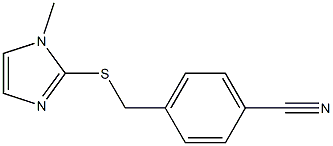 4-{[(1-methyl-1H-imidazol-2-yl)sulfanyl]methyl}benzonitrile Struktur