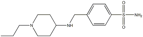 4-{[(1-propylpiperidin-4-yl)amino]methyl}benzene-1-sulfonamide Struktur