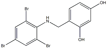 4-{[(2,4,6-tribromophenyl)amino]methyl}benzene-1,3-diol Struktur