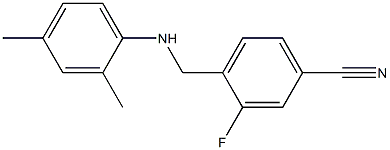 4-{[(2,4-dimethylphenyl)amino]methyl}-3-fluorobenzonitrile Struktur