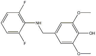 4-{[(2,6-difluorophenyl)amino]methyl}-2,6-dimethoxyphenol Struktur