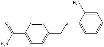 4-{[(2-aminophenyl)thio]methyl}benzamide Struktur