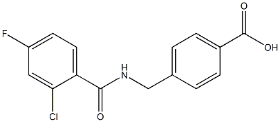 4-{[(2-chloro-4-fluorophenyl)formamido]methyl}benzoic acid Struktur