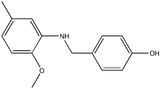 4-{[(2-methoxy-5-methylphenyl)amino]methyl}phenol Struktur