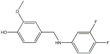 4-{[(3,4-difluorophenyl)amino]methyl}-2-methoxyphenol Struktur