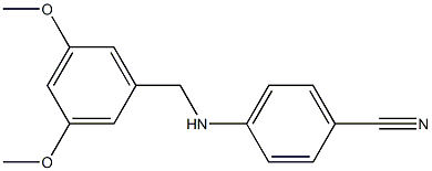 4-{[(3,5-dimethoxyphenyl)methyl]amino}benzonitrile Struktur