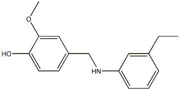 4-{[(3-ethylphenyl)amino]methyl}-2-methoxyphenol Struktur