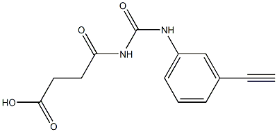 4-{[(3-ethynylphenyl)carbamoyl]amino}-4-oxobutanoic acid Struktur