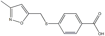 4-{[(3-methyl-1,2-oxazol-5-yl)methyl]sulfanyl}benzoic acid Struktur