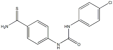 4-{[(4-chlorophenyl)carbamoyl]amino}benzene-1-carbothioamide Struktur