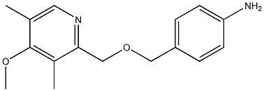 4-{[(4-methoxy-3,5-dimethylpyridin-2-yl)methoxy]methyl}aniline Struktur