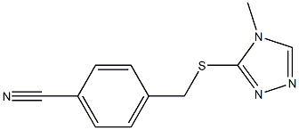 4-{[(4-methyl-4H-1,2,4-triazol-3-yl)sulfanyl]methyl}benzonitrile Struktur