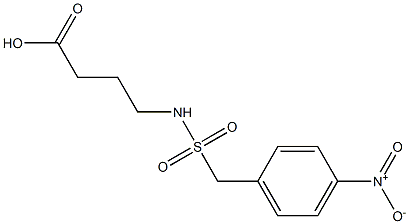 4-{[(4-nitrophenyl)methane]sulfonamido}butanoic acid Struktur