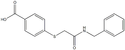 4-{[(benzylcarbamoyl)methyl]sulfanyl}benzoic acid Struktur