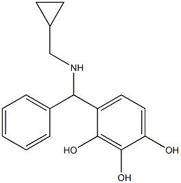 4-{[(cyclopropylmethyl)amino](phenyl)methyl}benzene-1,2,3-triol Struktur