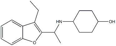 4-{[1-(3-ethyl-1-benzofuran-2-yl)ethyl]amino}cyclohexan-1-ol Struktur