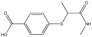 4-{[1-(methylcarbamoyl)ethyl]sulfanyl}benzoic acid Struktur