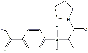 4-{[1-oxo-1-(pyrrolidin-1-yl)propane-2-]sulfonyl}benzoic acid Struktur