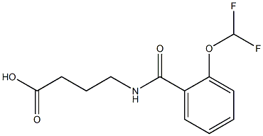 4-{[2-(difluoromethoxy)phenyl]formamido}butanoic acid Struktur